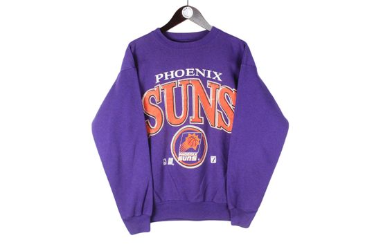 Discover Vintage Phoenix Suns Sweatshirt Size S USA Team NBA Basketball Purple 90s Sport Style Crewneck Jumper Pullover Retro Wear