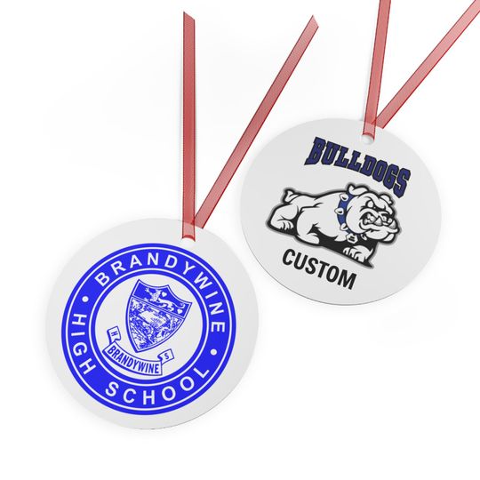 Metal Ornament-Brandywine High School- Bulldogs- Wilmington Delaware- Decoration- Christmas- Tree Decor