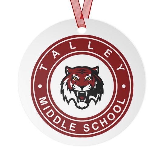 Metal Ornament- Talley Middle School-Tigers-School Spirit Decor