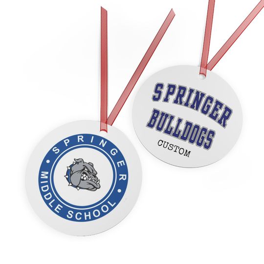 Ornament, Springer Middle School- Bulldogs- Wilmington Delaware- Keepsake Decoration