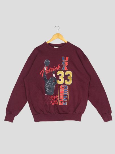 Discover Vintage Legendary Patrick Ewing NBA Sweatshirt XLarge Patrick Ewing New York American Basketball Jumper USA No 33 Crewneck Pullover Size XL