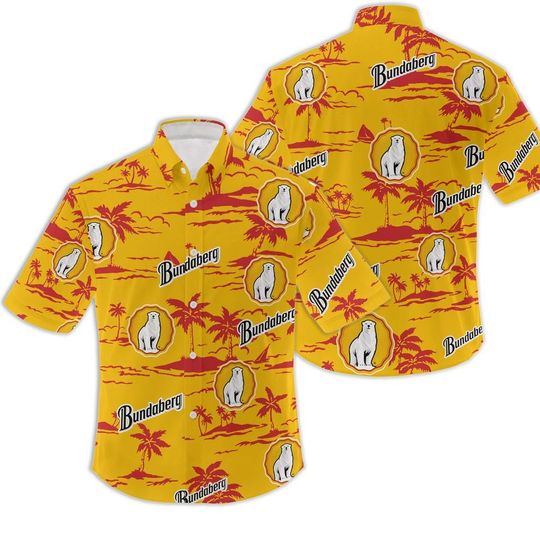 Discover Bundaberg Hawaiian Sea Island Pattern Tropical Hawaiian Shirt, Bundaberg Short Sleeve Button Down Shirt, Aloha Summer Beach Shirt
