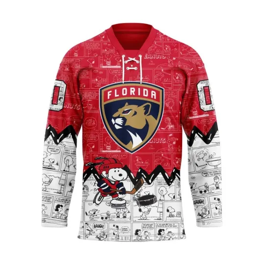 Discover Personalized Floriida Panthers Special Peanuts Lace Hockey Shirt Design