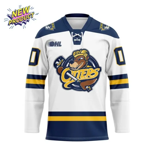 Discover Eriie Otters Personalized 2025 White Lace Hockey Shirt S-5XL