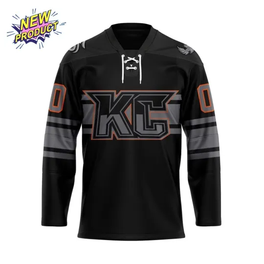 Discover Personalized Kansaas City Mavericks 2025/26 Blackout Lace Hockey Shirt
