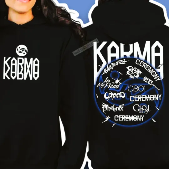Discover Stray Kids Karma Album Double Sided Pullover Hoodie