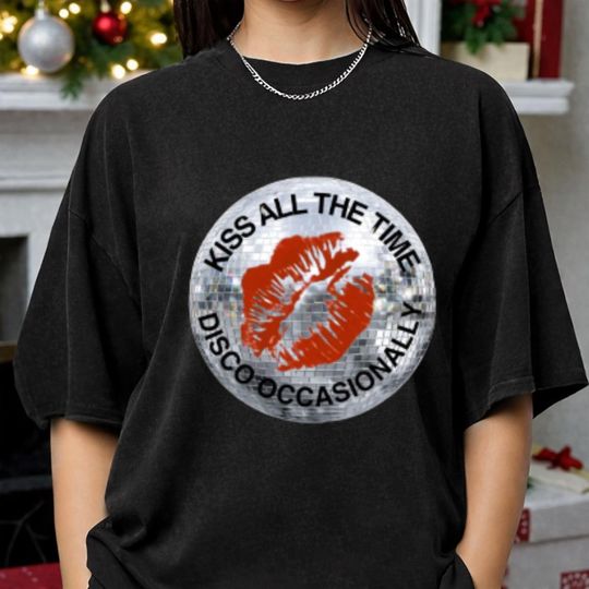 Discover Kiss All The Time Disco Shirt, Retro Concert Tee