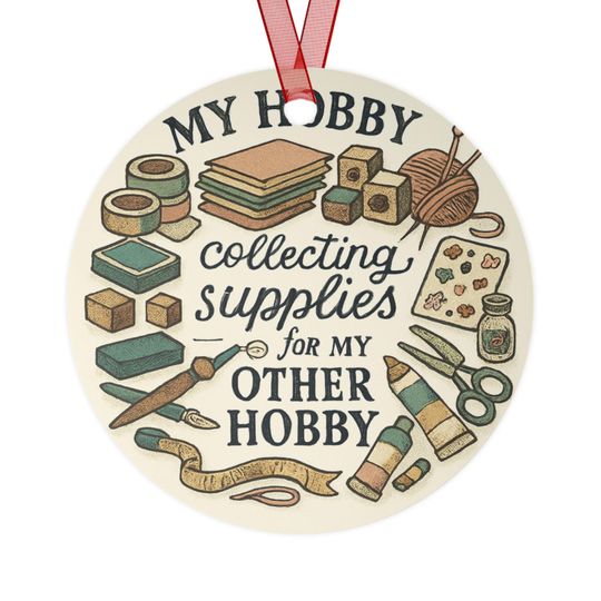 Craft Supplies Metal Ornament | Hobby Collector Gift