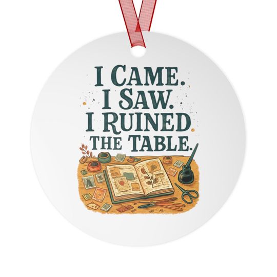 Custom Metal Christmas Ornament: Glossy Finish, Festive Designs