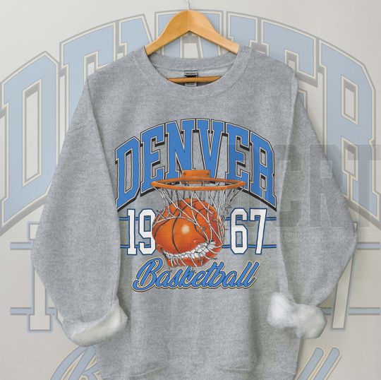 Discover Denver Basketball Unisex NuBlend Crewneck Sweatshirt ID
