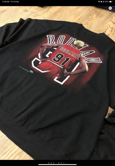 Discover Vintage 90s NBA Dennis Rodman sweatshirt