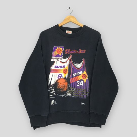 Vintage 90s Phoenix Suns NBA Sweatshirt Large Nutmeg National Basketball Phoenix Suns Sweater Suns Spell Out Logo Sweater Suns Jumper Size L