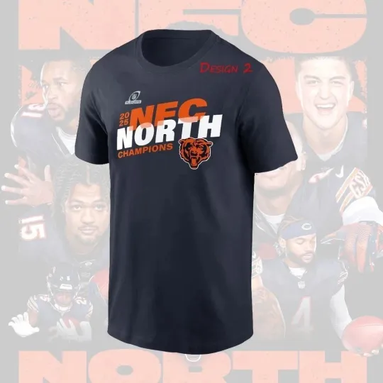 Discover Chi ca go Bear 2025 NFC North Division Champions TShirt All Size Style2