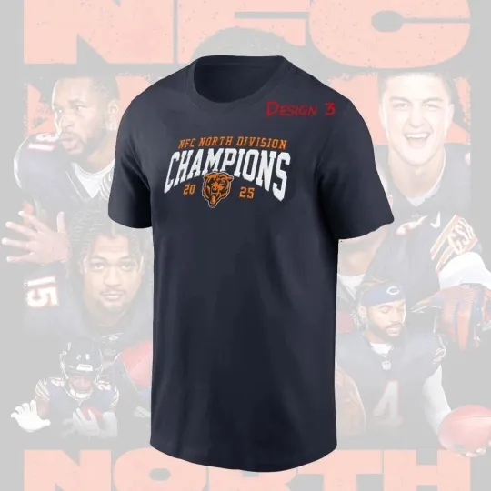 Discover Chi ca go Bear 2025 NFC North Division Champions TShirt All Size Style3