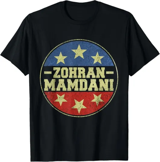 Discover Design Patriotic Star American Zohran Mamdani Unisex T-Shirt All Size
