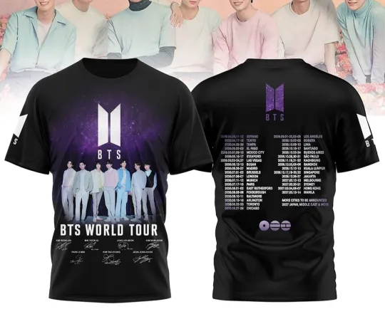 BTS World Tour 2026 Ot7 Signature Edition 3D AOP T-Shirt