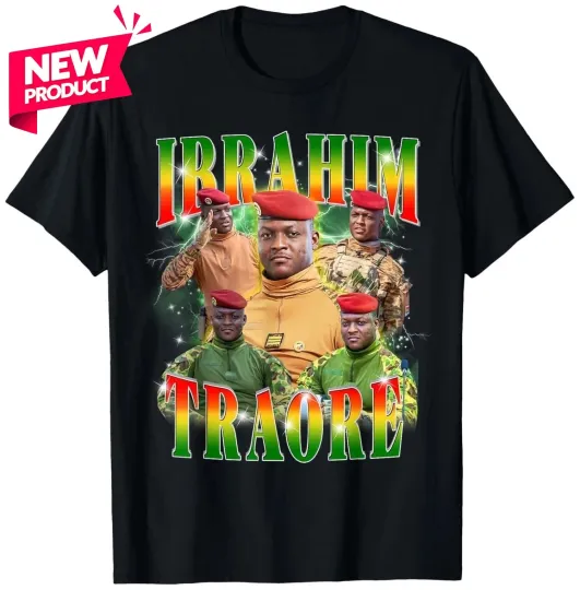 Discover Retro Ibrahim Traoré Bootleg Viva Burkina Faso NATION Traore Africa T-Shirt