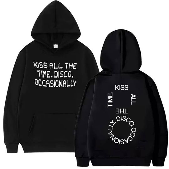 Discover Harry Tour 2026 Hoodie KISS ALL THE TIME DISCO OCCASIONALLY Print Hoody