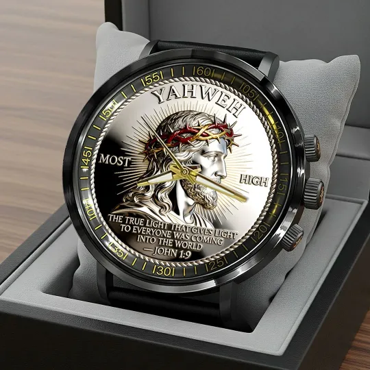 Discover Christian Faith -Black Stainless Steel Watch