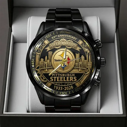 Discover Steeler 93rd Anniversary Black Stainless Steel Watch