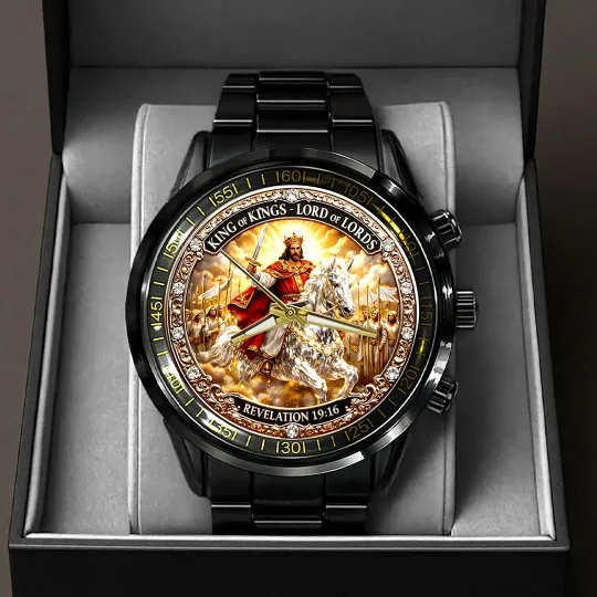 Discover Christian Faith -Black Stainless Steel Watch