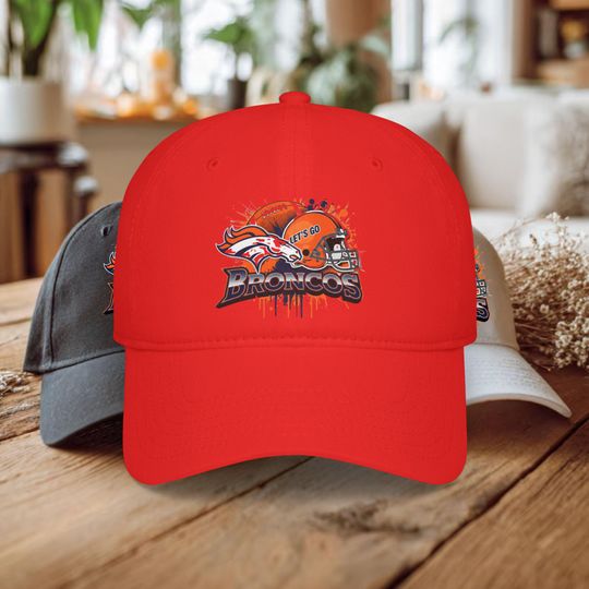 Discover Broncos Helmet Graphic Low Profile Baseball Cap
