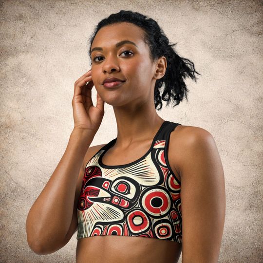 Discover Northwest Coast Raven Steals the Sun Sports bra