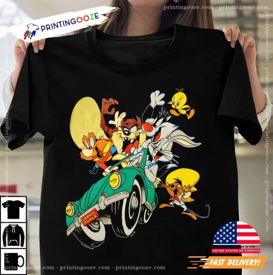 Discover Retro Cartoon Network Looney Tunes T-shirt S-5XL