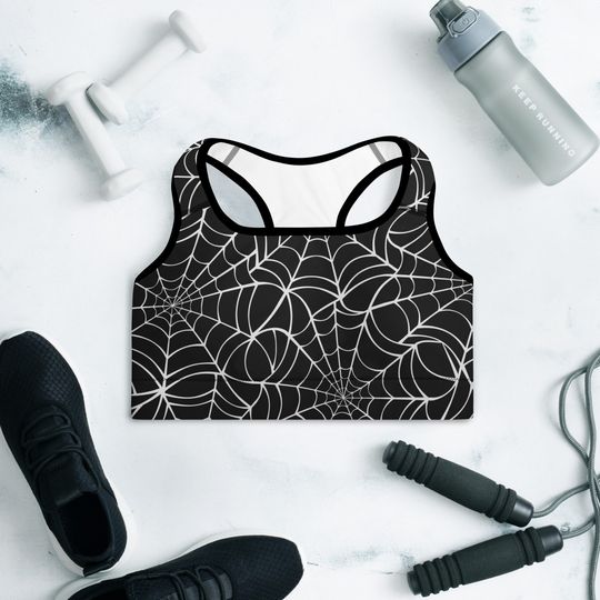 Discover Spider Web Padded Sports Bra