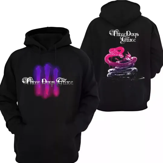 Discover Three Days Grace Graphic Hoodie Smoke Black Unisex