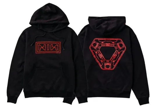 Discover Nine Inch Nails X Tron Ares Double-Sided Hoodie