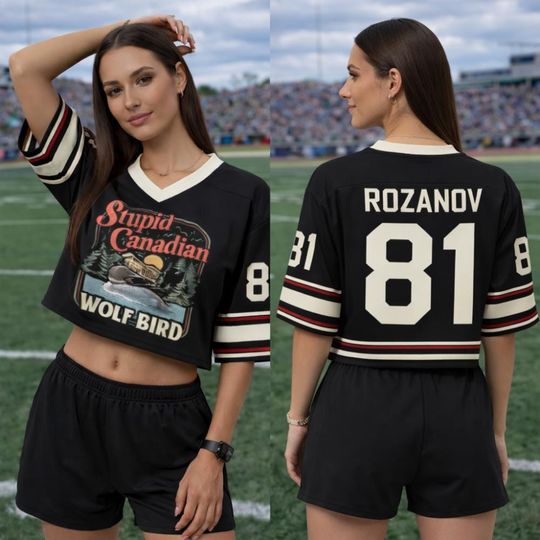 Discover Heated Rivalry Crop Top Football Jersey, Rozanov & Hollander, Connor Storrie Shirt, Ilya Rozanov Shane Hollander
