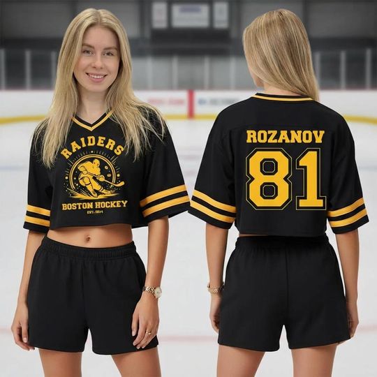 Discover Boston Hockey Crop Top, Rozanov Hollander Baseball Jersey, Hunter Hockey Jersey, Heated Rivalry Outfit