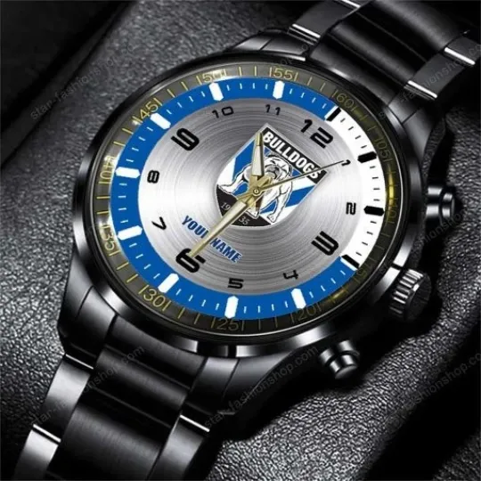 Discover Canterbury-Bankstown Bulldogs Custom Name Steel Watch