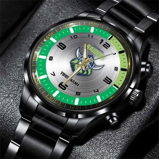 Canberra Raiders Custom Name Steel Watch