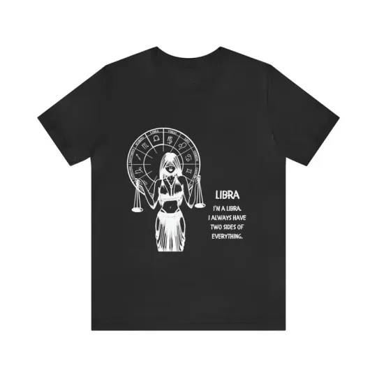 Discover Libra Sign jersey Tee, Horoscope T-Shirt, Birthday Libra Girl, Personalised Zodi