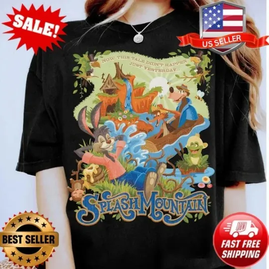 Discover Retro Disneyland Splash Mountain Shirt, Disney Splash Mountain Tee, Splash Mount