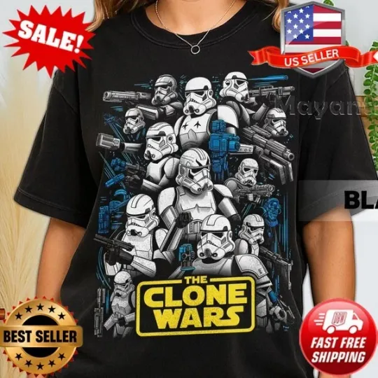 Retro 90's Clone WarsT-Shirt, Ahsoka Tano Anakin Skywalker Jedi T-Shirt S-5XL