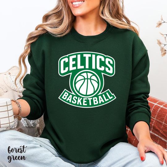 Discover Celtics Basketball Sweatshirt, Trendy Basketball Unisex Sweater, Mens or Womens Gameday shirt, Sweater Gift