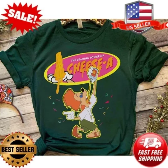 Discover Retro Bobby Zimmeruski Leaning Tower of Cheese-a Shirt, 30th Anniversary Disney