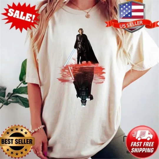 Discover Vintage Disney Star Wars Anakin Skywalker Water Mirror Darth Vader Shirt