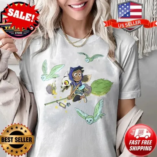 Discover Retro Disney The Owl House Luz Noceda And King Shirt, Owl House Hexside T-shirt