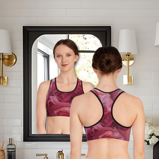 Discover Vivid Sports Bra Allover Print | Colorful Athletic Wear