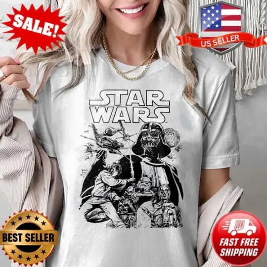 Discover Retro Disney Star Wars Darth Vader A New Hope Faded Shirt, Galaxy'S Edge T-shirt