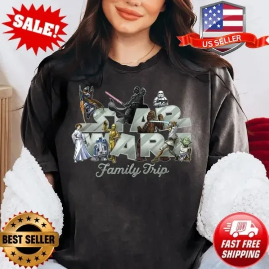 Discover Disney Star Wars Characters Shirt, Galaxy'S Edge T-shirt, Star Wars Day, Yoda