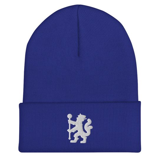 Discover Lion of London Embroidered Cuffed Beanie Cap