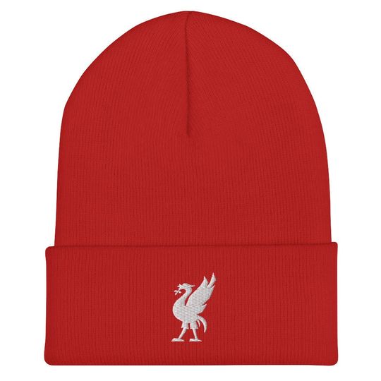 Discover Red Bird Embroidered Cuffed Beanie Soccer Hat