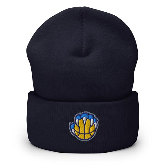 Discover Memphis Minimalist Embroidered Cuffed Knit Beanie Basketball Hat