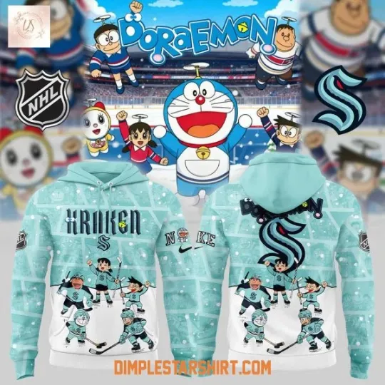 Discover Seattle 1Kraken x Dorae.mon And Friends 3D Hoodie Unisex S-5XL