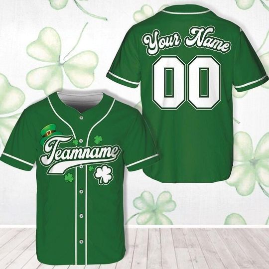 Discover Personalized St Patrick's Day Baseball Jersey with Shamrock Design for Family Matching
